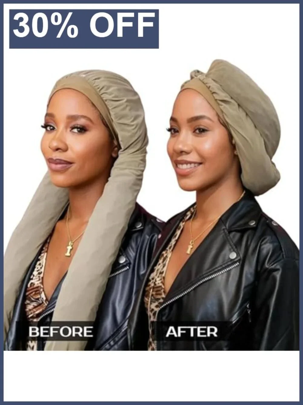 Long Hair Bonnet for Braids, Sleeping, Breathable Stretch Nylon Night Cap